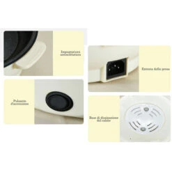 Padella Elettrica Teglia Antiaderente Antiscottatura Riscaldante Cucina KF-A022 9 Padella Elettrica Teglia Antiaderente Antiscottatura Riscaldante Cucina KF-A022 -Barbecue Forniture Negozio 50898354 3