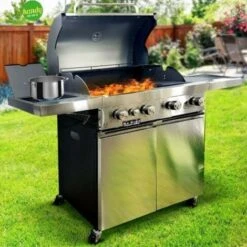 BARBECUE A 4 FUOCHI KE GRILL A GAS A PIETRA LAVICA