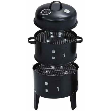 Griglia Barbecue A Carbone 3-in-1 40x80 Cm 4 Griglia Barbecue A Carbone 3-in-1 40x80 Cm - immagine 2