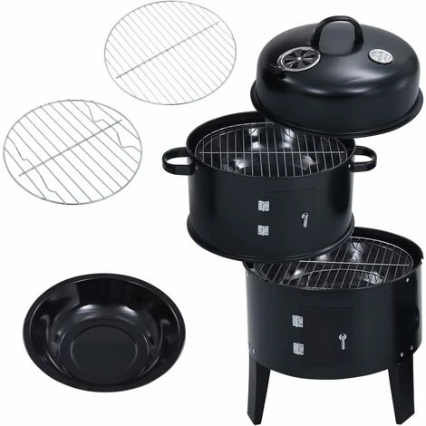 Griglia Barbecue A Carbone 3-in-1 40x80 Cm 6 Griglia Barbecue A Carbone 3-in-1 40x80 Cm - immagine 4