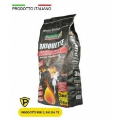 Carbonella Per Barbecue Di Legna Carbone Vegetale Pressato Brace – 1 Sacco Da 3 Kg