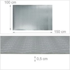 Relaxdays Tappeto Per Barbecue, Tappetino Ignifugo, Protezione Pavimento Sotto Grill BBQ, Esterno, 150x100 Cm, Argento -Barbecue Forniture Negozio 51983270 4