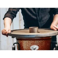 BARBECUE MONOLITH KAMADO JUNIOR PRO SERIES 2.0 NERO CON CARRELLO (38124) -Barbecue Forniture Negozio 53075561 4