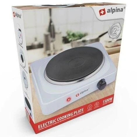 Alpina Fornello Elettrico Singolo Piastra Ghisa 1500W Regolabile Da Viaggio Campeggio 4 Alpina Fornello Elettrico Singolo Piastra Ghisa 1500W Regolabile Da Viaggio Campeggio - immagine 2