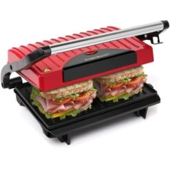 PIASTRA ELETTRICA PER PANINI GRILL SANDWICH 750W ROSSO AIGOSTAR