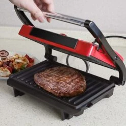 PIASTRA ELETTRICA PER PANINI GRILL SANDWICH 750W ROSSO AIGOSTAR -Barbecue Forniture Negozio 53598307 3