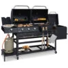 Klarstein Kingsville Smoker, Griglia Combinata, Affumicatore, Gas, Carbonella, 3+1 Bruciatori, 13,5 KW -Barbecue Forniture Negozio 53627489 1