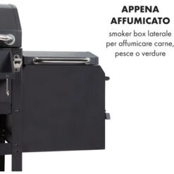 Klarstein Kingsville Smoker, Griglia Combinata, Affumicatore, Gas, Carbonella, 3+1 Bruciatori, 13,5 KW -Barbecue Forniture Negozio 53627489 4