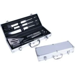 Set Valigetta Accessori Utensili Barbecue BBQ Forchettone Pinza Spatola Coltello -Barbecue Forniture Negozio 54254679 3