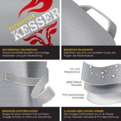 KESSER® Copertura Per Griglia Per Barbecue Premium Copertura Per Grill A Gas Cappa Grigliata Resistente Alle Intemperie - Per Weber, Brinkmann, Char Copertura Protettiva Per Griglia Copertura Protetti -Barbecue Forniture Negozio 55013850 4