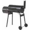 Barbecue A Carbonella Con Coperchio Rotelle E Affumicatore Termometro Nero Katla -Barbecue Forniture Negozio 55739326 1