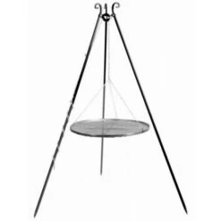 Barbecue Treppiede Da 180 Cm Con Griglia In Acciaio Naturale Da 80 Cm