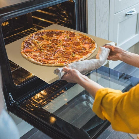 Randaco Pietra Per Pizza 1,5 Cm Di Spessore Pietra Per Pane Rettangolo Buccia Per Pizza In Legno Fiamme Da Forno Spatola Per Pizza In Legno, Naturale 6 Randaco Pietra Per Pizza 1,5 Cm Di Spessore Pietra Per Pane Rettangolo Buccia Per Pizza In Legno Fiamme Da Forno Spatola Per Pizza In Legno, Naturale - immagine 4