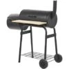 Barbecue A Carbonella Con Coperchio Rotelle E Affumicatore Termometro Nero Satah -Barbecue Forniture Negozio 58571668 1