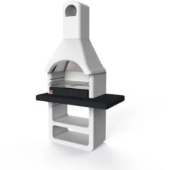 Barbecue In Muratura Modello Maribor, 114x64xh.212,5 Utilizzabile Legna O Carbonella