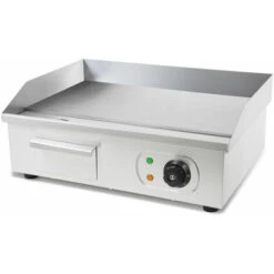 Vertes Piastra Per Griglia Elettrica Professionale, Potenza 3000 Watt, Alloggiamento In Acciaio Inox, Temperatura Regolabile Da 50 A 300°C, Griglia Plancha Elettrica Con Superficie 55x35cm
