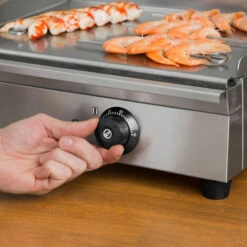 Vertes Piastra Per Griglia Elettrica Professionale, Potenza 1400 Watt, Alloggiamento In Acciaio Inox, Temperatura Regolabile Da 50 A 300°C, Griglia Plancha Elettrica Con Superficie Liscia 31x27cm -Barbecue Forniture Negozio 59670795 5