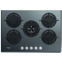 Hotpoint HAGD 72S/MR Linea Estetica Diamond Piano Cottura A Gas 5 Zone Griglie In Ghisa 73cm Specchio -Barbecue Forniture Negozio 60620486 4