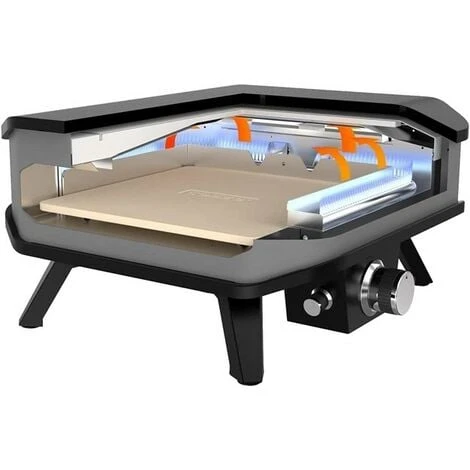 COZZE Forno Per Pizza A Gas 17' Con Term. Fino A 400° 42.5 X 42.5 Cm Facilmente Trasportabile Con Pietra Refrattaria 6 COZZE Forno Per Pizza A Gas 17' Con Term. Fino A 400° 42.5 X 42.5 Cm Facilmente Trasportabile Con Pietra Refrattaria - immagine 4