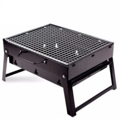 Trade Shop - Barbecue Portatile A Carbonella Per Grigliate Carne Pesce Verdure 20x35x27 Cm