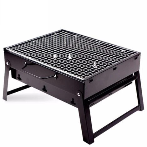 Trade Shop - Barbecue Portatile A Carbonella Per Grigliate Carne Pesce Verdure 20x35x27 Cm 3 Trade Shop - Barbecue Portatile A Carbonella Per Grigliate Carne Pesce Verdure 20x35x27 Cm