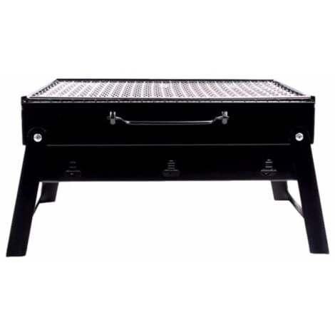 Trade Shop - Barbecue Portatile A Carbonella Per Grigliate Carne Pesce Verdure 20x35x27 Cm 4 Trade Shop - Barbecue Portatile A Carbonella Per Grigliate Carne Pesce Verdure 20x35x27 Cm - immagine 2