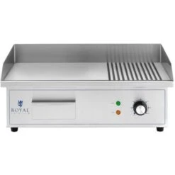 Fry Top Elettrico Piastra Liscia E Rigata Inox Griglia Elettrica 548 X 350 Mm -Barbecue Forniture Negozio 65341339 4