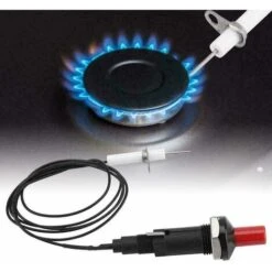 SOEKAVIA Set Di 2 Accenditori Piezoelettrici - Accensione Piezoelettrica - Resistente Al Calore - Per Barbecue A Gas - Accensione Piezoelettrica - Accenditore - Elettrodo Di Accensione - Con Pulsante -Barbecue Forniture Negozio 67315132 3