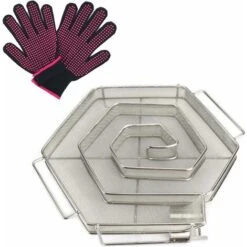 LTS FAFA Generatore Di Fumo Freddo Generatore Di Fumo Freddo Esagonale In Acciaio Inox Con 1 Paio Di Guanti Grill Per Bollitore, Barbecue, Forno Affumicatore, 22,5 X 21,5 X 5,0 Cm