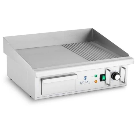 Fry Top Elettrico Griglia Elettrica Piastra Rigata + Liscia 360 X 560 Mm 3000 W 3 Fry Top Elettrico Griglia Elettrica Piastra Rigata + Liscia 360 X 560 Mm 3000 W