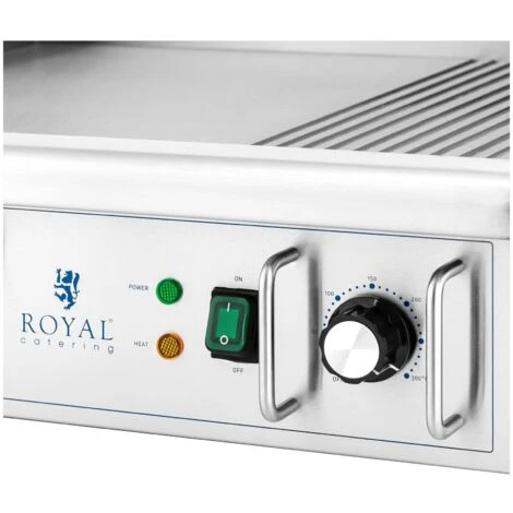 Fry Top Elettrico Griglia Elettrica Piastra Rigata + Liscia 360 X 560 Mm 3000 W 4 Fry Top Elettrico Griglia Elettrica Piastra Rigata + Liscia 360 X 560 Mm 3000 W - immagine 2