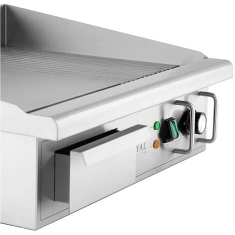 Fry Top Elettrico Griglia Elettrica Piastra Rigata + Liscia 360 X 560 Mm 3000 W 5 Fry Top Elettrico Griglia Elettrica Piastra Rigata + Liscia 360 X 560 Mm 3000 W - immagine 3