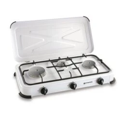 KEMPER 104982 FORNELLO SMALTATO 3 FUOCHI FORNELLO DA CAMPEGGIO CUCINA A GAS