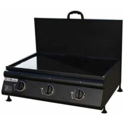 Piastra Da Cucina A Gas Grill Garden Castella Nero Opaco 1000 W