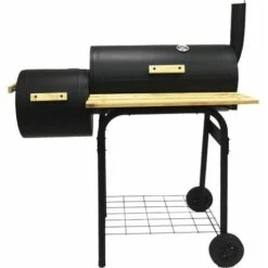 Barbecue A Carbone Con Coperchio E Ruote Green Boheme Nero