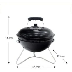Barbecue A Carbone Portatile Da Tavolo Kekai Tahoe 37x37x44 Cm Coperchio Con Sistema Di Trasporto E Bloccaggio Smaltato Nero -Barbecue Forniture Negozio 69347070 4