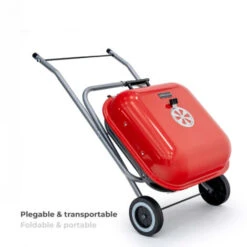 Barbacoa De Carbón Portátil Plegable En Acero Con Ruedas Kekai Flathead 50x47x79 Cm De Forma Cuadrada En Color Esmaltado Rojo -Barbecue Forniture Negozio 69347124 3