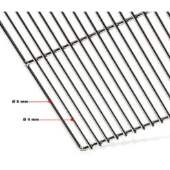 Griglia Rettangolare Per BBQ 60x40 Cm In Acciaio Inox Con Manici Per Grill A Gas, A Sfera Ecc -Barbecue Forniture Negozio 69645200 5