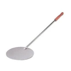 Pala Tonda Da Forno Per Pizza In Acciaio Inox Con Manico Ø Cm.24 - Cm 140