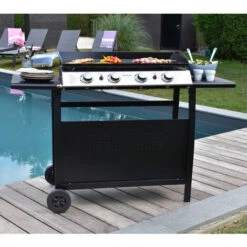 Griglia A Gas VALENCIA - 4 Bruciatori 10kW + Carrello -Barbecue Forniture Negozio 70592471 5