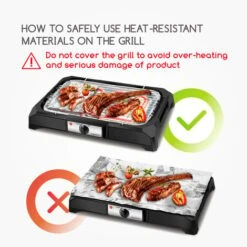 Aigostar Lava 31LDQ - Griglia Senza Fumo, Griglia Per Barbecue Elettrica Interna Compatta E Portatile, Temperatura Costante, Superficie Antiaderente E Vassoio Rimovibile -Barbecue Forniture Negozio 72603435 4