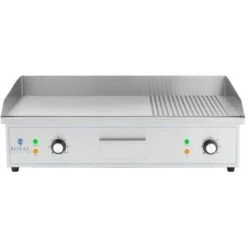 Fry Top Elettrico Piastra Liscia In Inox Griglia Elettrica 727 X 420 Mm 3000 W -Barbecue Forniture Negozio 74987449 4