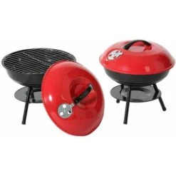 Barbecue Portatile Rosso/Nero 35,5 X 37 Cm -Barbecue Forniture Negozio 76566141 2
