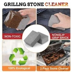 1pc BBQ Grill Brick Grill Pan Cleaner Grill Raschietto Pulizia Pietra BQ Supporto Macchia Grease Cleaner BBQ Strumento Pulizia Pietra (10×7×4cm) -Barbecue Forniture Negozio 76983083 4
