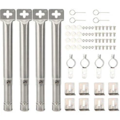 Bruciatore A Tubo Dritto Di Ricambio Per Barbecue A Gas In Acciaio Inossidabile Regolabile Universale Da 4 Pezzi (4 Pezzi)