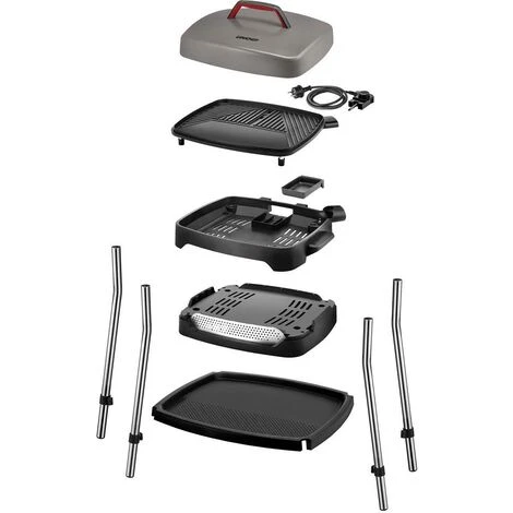 Unold Barbecue Power Grill Elettrico Griglia Con Regolazione Manuale Della Temperatura Nero, Argento 4 Unold Barbecue Power Grill Elettrico Griglia Con Regolazione Manuale Della Temperatura Nero, Argento - immagine 2
