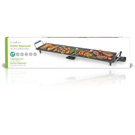 Nedis Teppanyaki Grill Da Tavolo Superficie Di Cottura (l X W): 90 X 23 Cm 5 Impostazioni Di Calore 6 Nedis Teppanyaki Grill Da Tavolo Superficie Di Cottura (l X W): 90 X 23 Cm 5 Impostazioni Di Calore - immagine 4