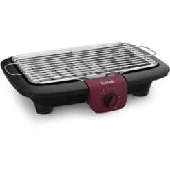 Tefal, BG90E5 Easygrill Adjust, Barbecue Elettrico Da Tavolo, 2300 Watt, Superficie Grill 720 Cm², Facile Da Pulire, Nero/bordeaux