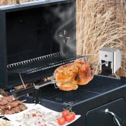 Barbecue Elettrici Set Di Spiedo Per Carne BBQ In Acciaio Inox 107cm Morsetto Per Carne BBQ Con Motore Incl. Aghi Per Carne, 220V - 240V HENGMEI -Barbecue Forniture Negozio 88136445 5
