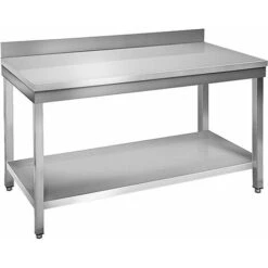 Tavolo Per Grigliare In Acciaio Inox Con 2 Vassoi Lunghezza 80 Cm